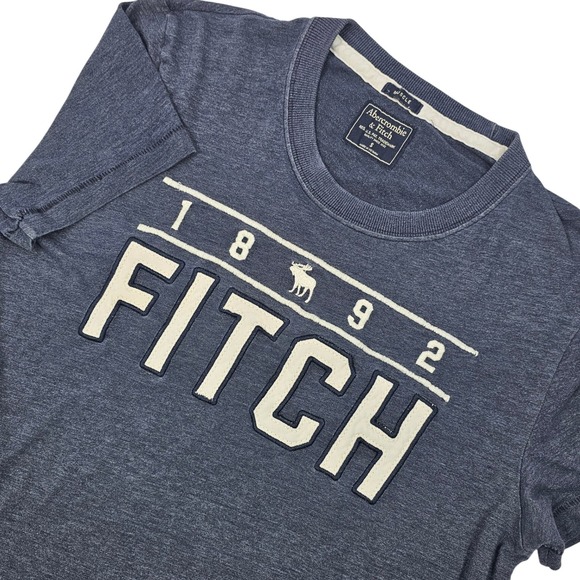 Men's Abercrombie and Fitch 1892 Moose Muscle Fit Embroidered Small Gray T-shirt - Picture 1 of 9